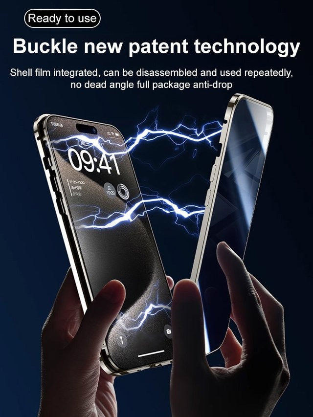 Anti-peep Magnetic Protective Shell Magnetic Privacy Glass Phone Case