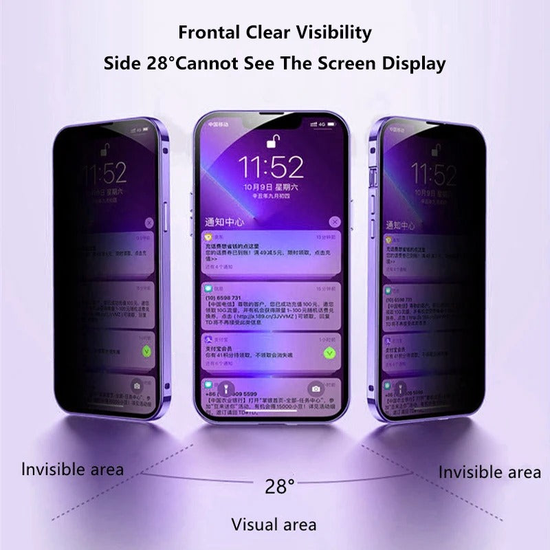 Anti-peep Magnetic Protective Shell Magnetic Privacy Glass Phone Case