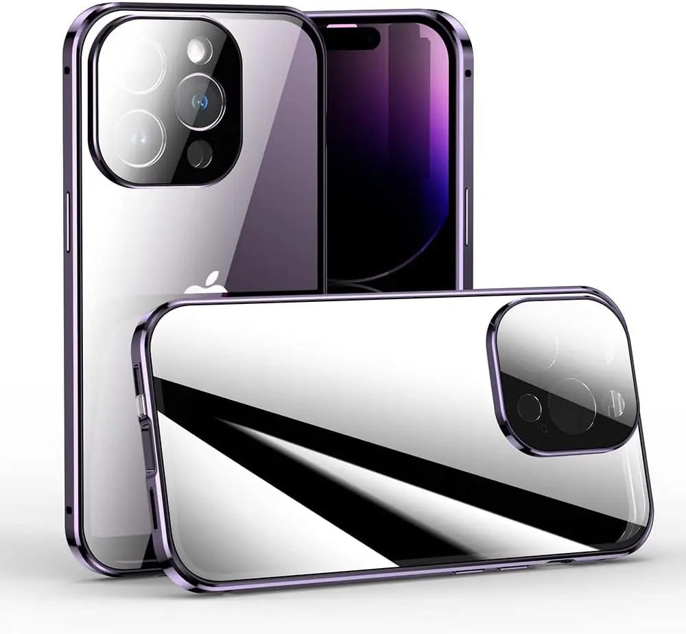 Anti-peep Magnetic Protective Shell Magnetic Privacy Glass Phone Case