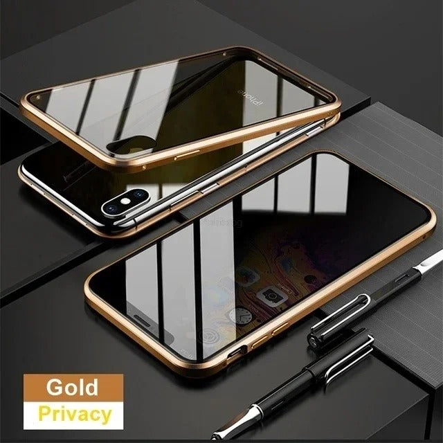 Anti-peep Magnetic Protective Shell Magnetic Privacy Glass Phone Case