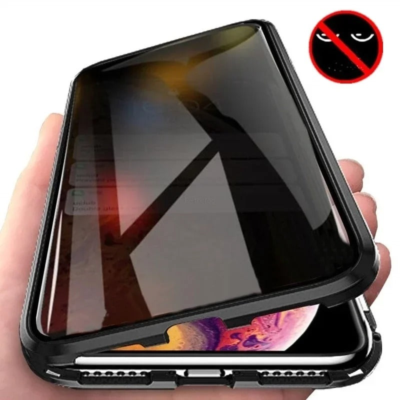 Anti-peep Magnetic Protective Shell Magnetic Privacy Glass Phone Case