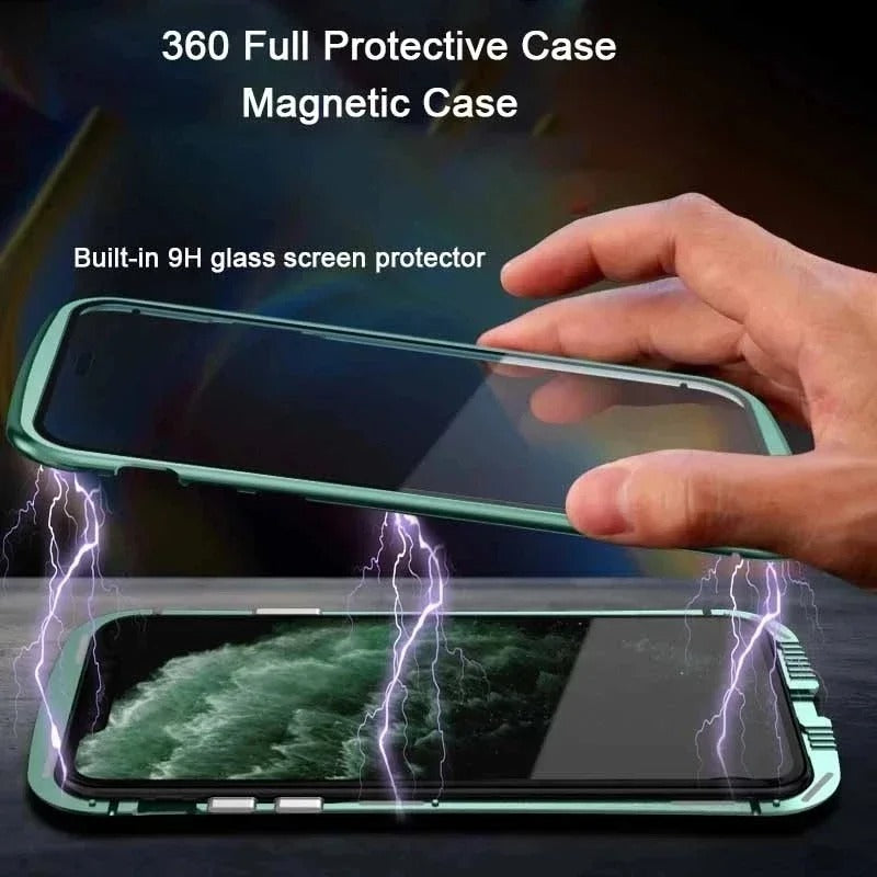 Anti-peep Magnetic Protective Shell Magnetic Privacy Glass Phone Case