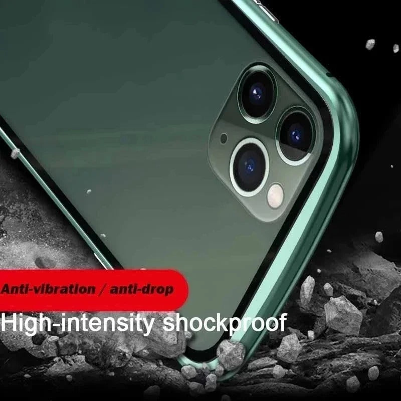 Anti-peep Magnetic Protective Shell Magnetic Privacy Glass Phone Case