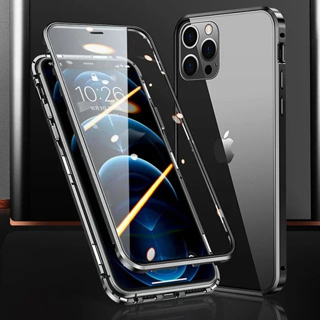 Anti-peep Magnetic Protective Shell Magnetic Privacy Glass Phone Case