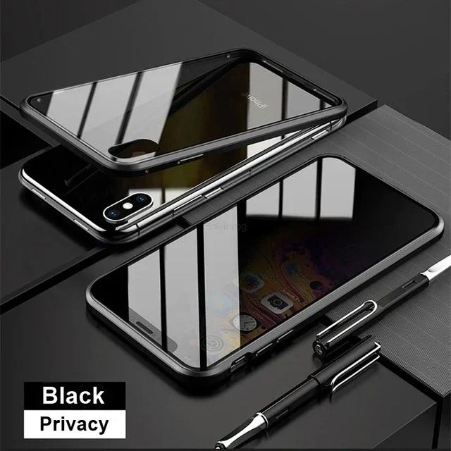 Anti-peep Magnetic Protective Shell Magnetic Privacy Glass Phone Case