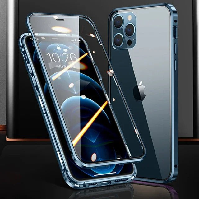 Anti-peep Magnetic Protective Shell Magnetic Privacy Glass Phone Case