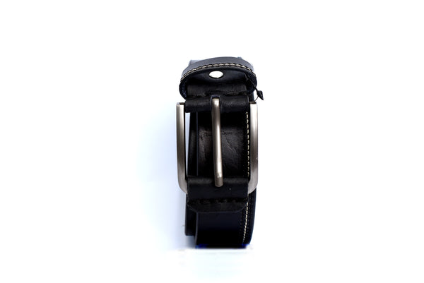 Smooth Triple Contrast Stitch Belt