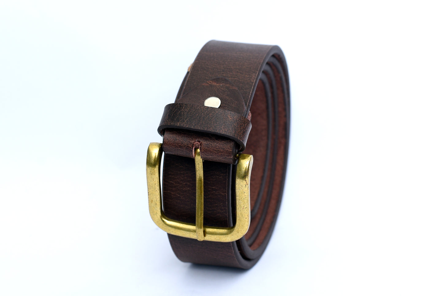 Brown Oil Pullup Leather Belt