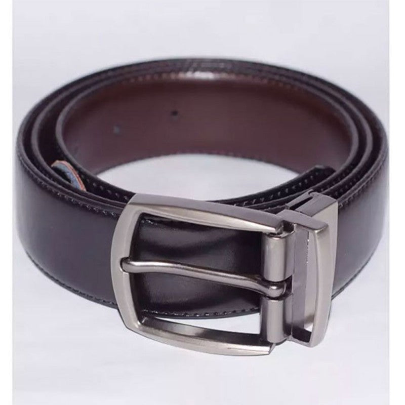 Reversible 2 in 1 Leather Belt Double Sided Black And Tan Brown Formal Leather Belt