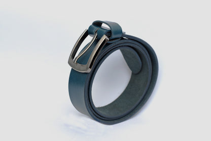 Petrol Blue Leather Belt – Premium Full-Grain Leather & Timeless Style