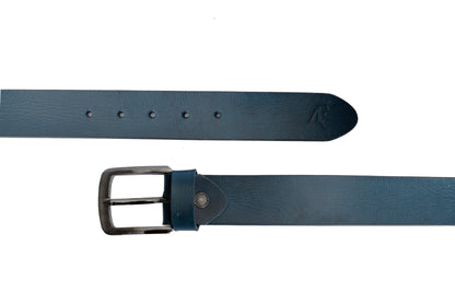 Petrol Blue Leather Belt – Premium Full-Grain Leather & Timeless Style
