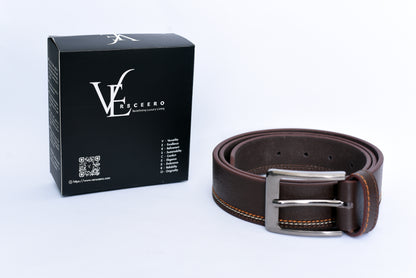 Smooth Triple Contrast Stitch Belt