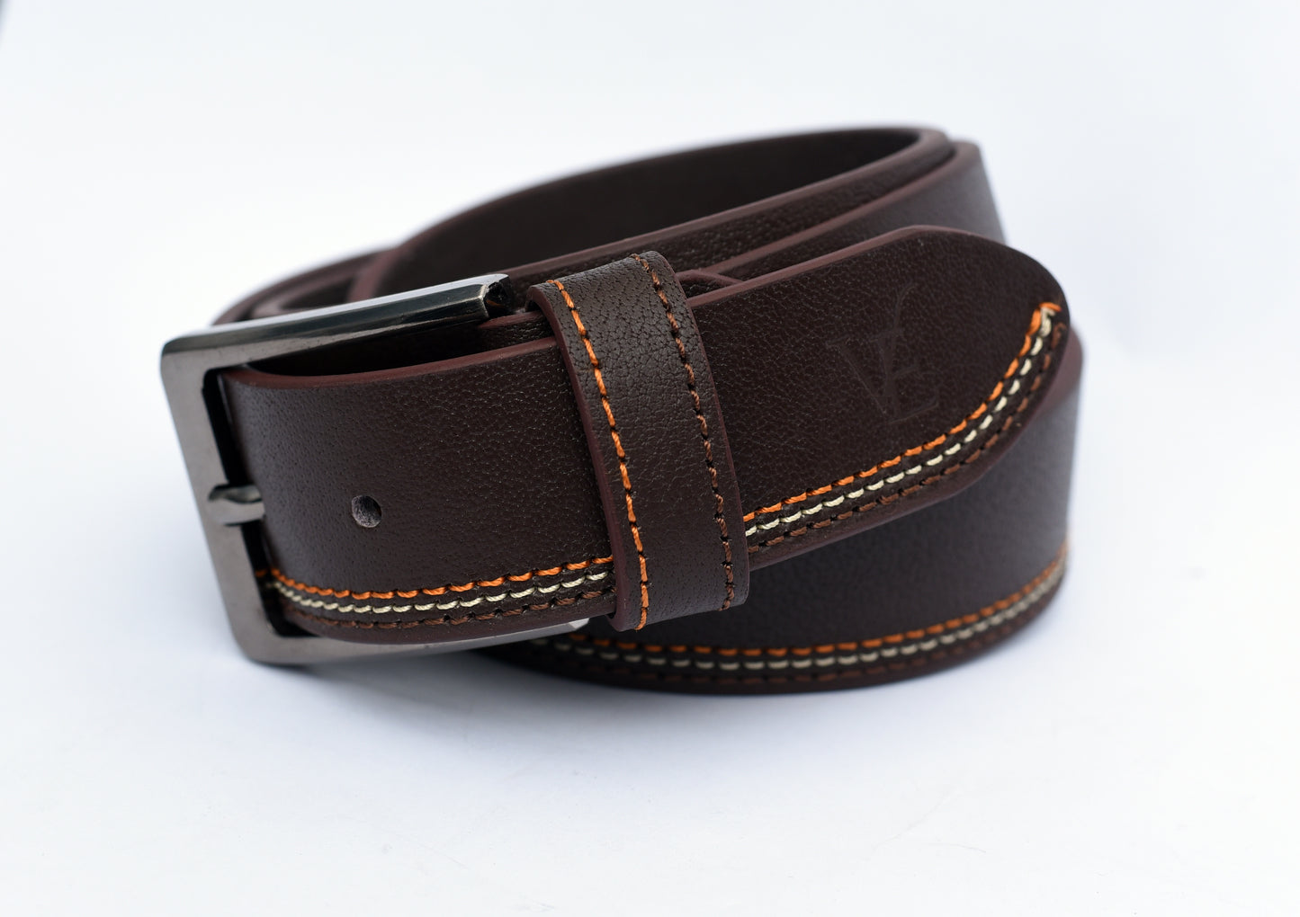 Smooth Triple Contrast Stitch Belt