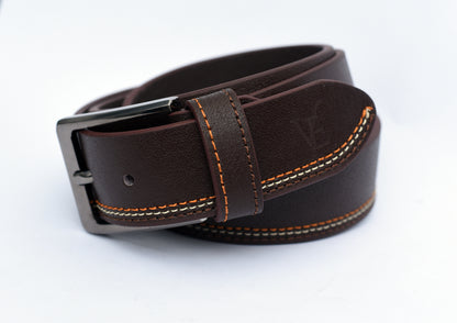 Smooth Triple Contrast Stitch Belt