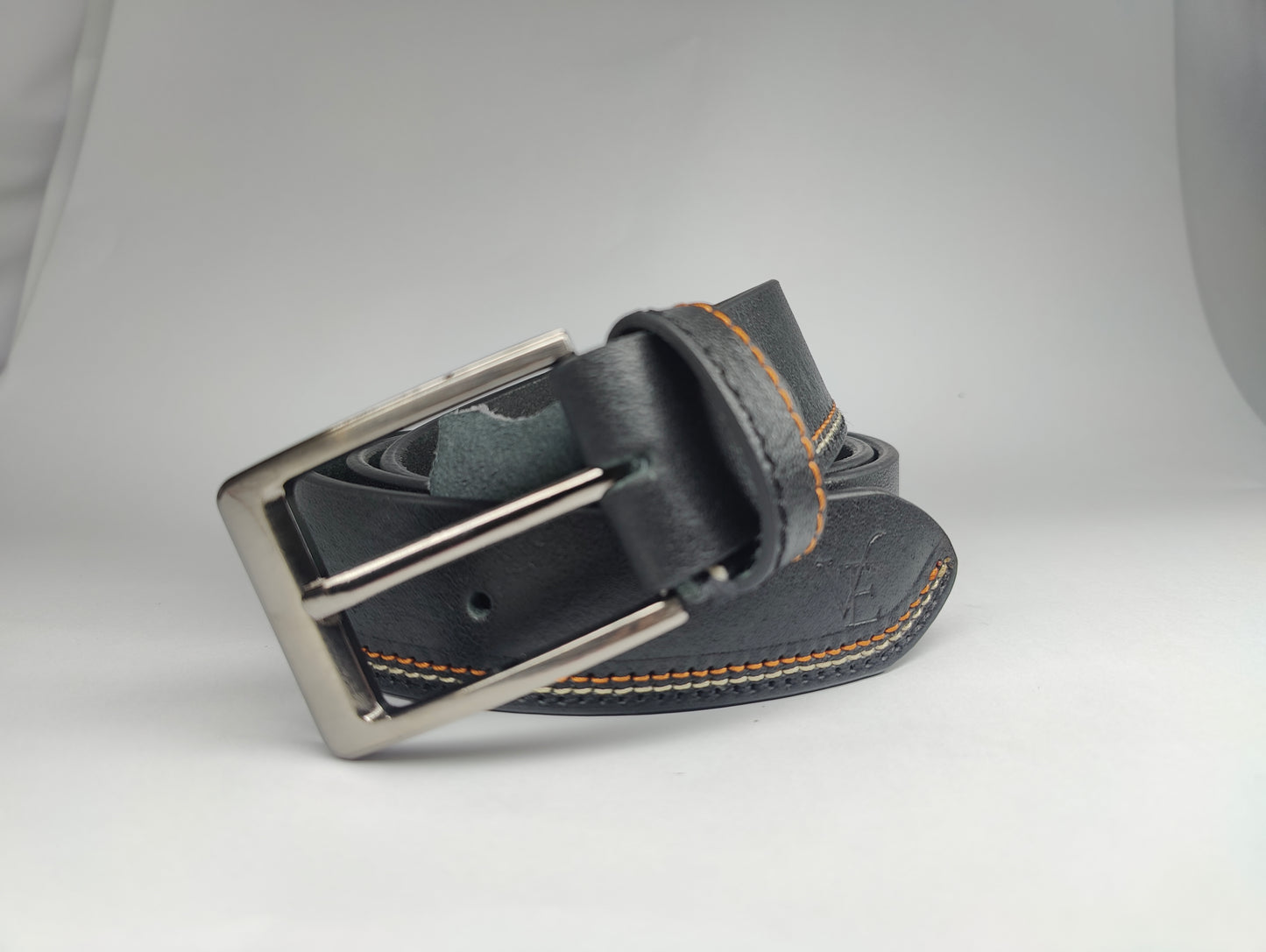 Smooth Triple Contrast Stitch Belt