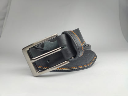 Smooth Triple Contrast Stitch Belt