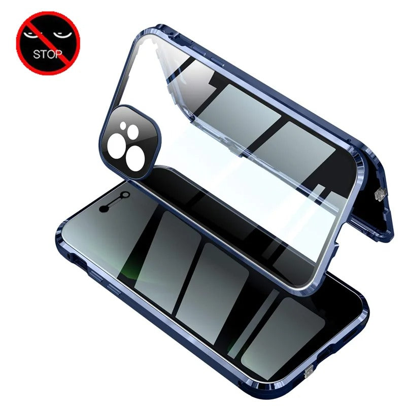 Magnetic Privacy Glass Phone Case Full protection HD Premium Quality