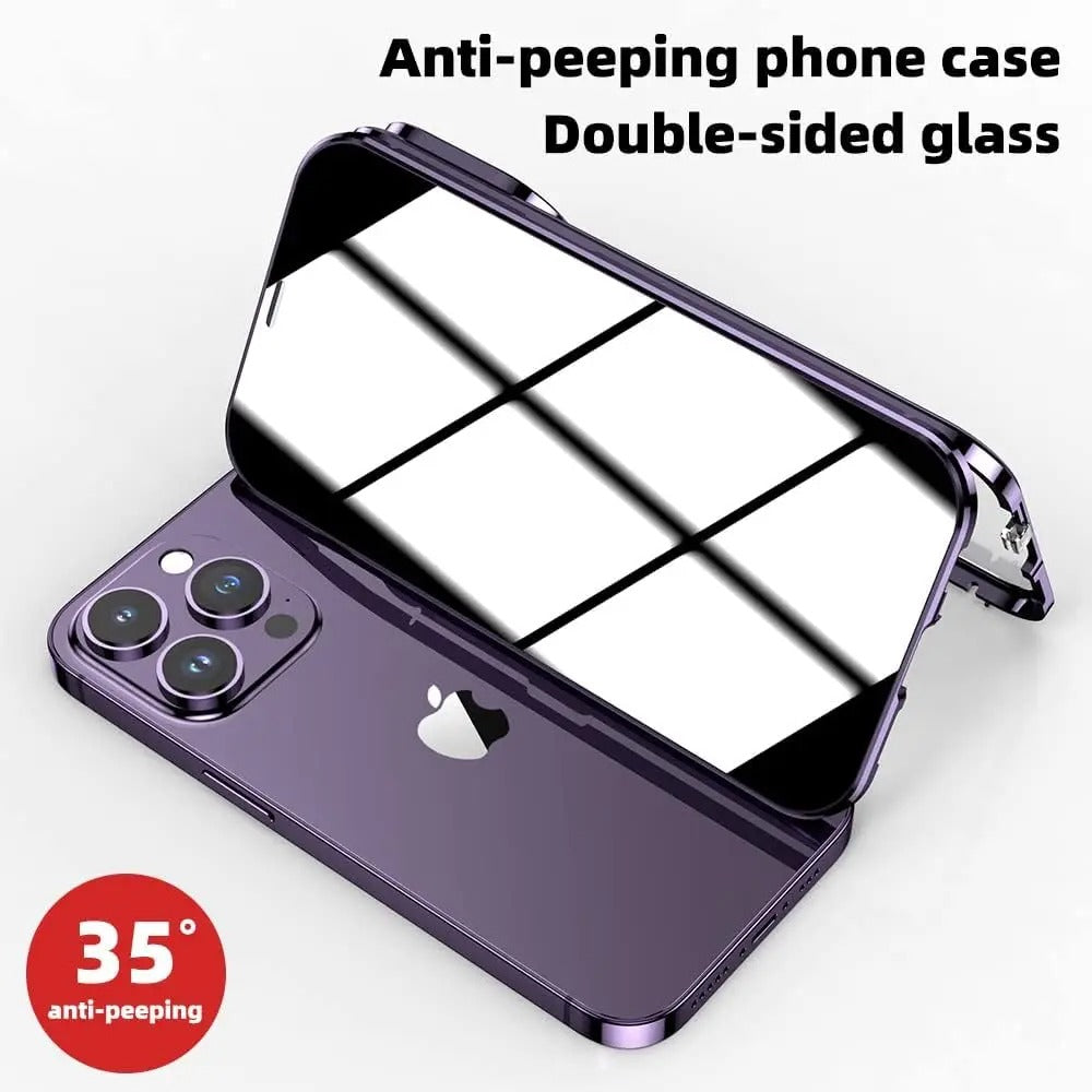 Anti-peep Magnetic Protective Shell Magnetic Privacy Glass Phone Case