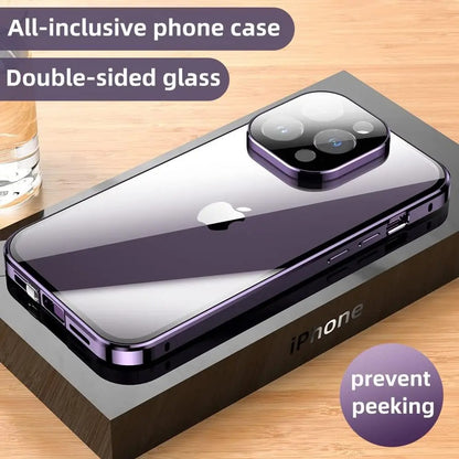 Anti-peep Magnetic Protective Shell Magnetic Privacy Glass Phone Case