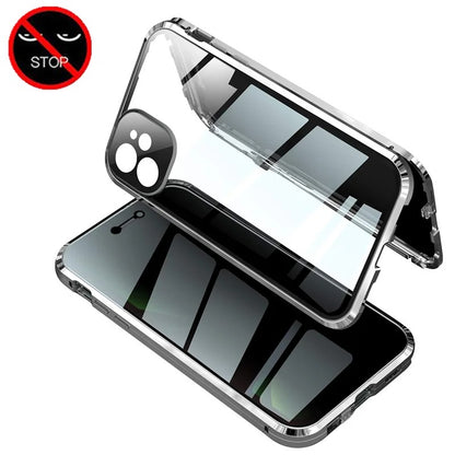 Magnetic Privacy Glass Phone Case Full protection HD Premium Quality