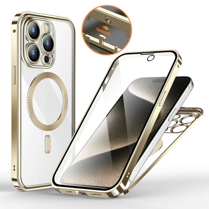 Magnetic Privacy Glass Phone Case Full protection HD Premium Quality