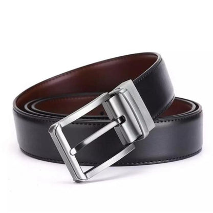 Reversible 2 in 1 Leather Belt Double Sided Black And Tan Brown Formal Leather Belt