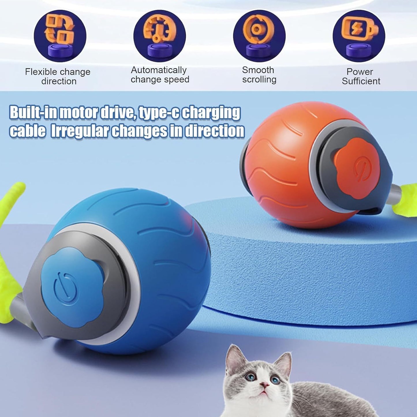 🐾 Speedy Tail™ Cat Toy – Adjustable Speed & USB Rechargeable Fun!
