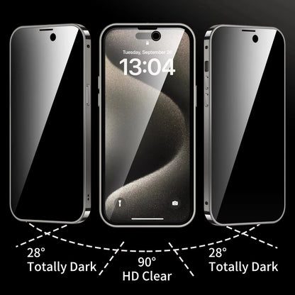 Magnetic Privacy Glass Phone Case Full protection HD Premium Quality