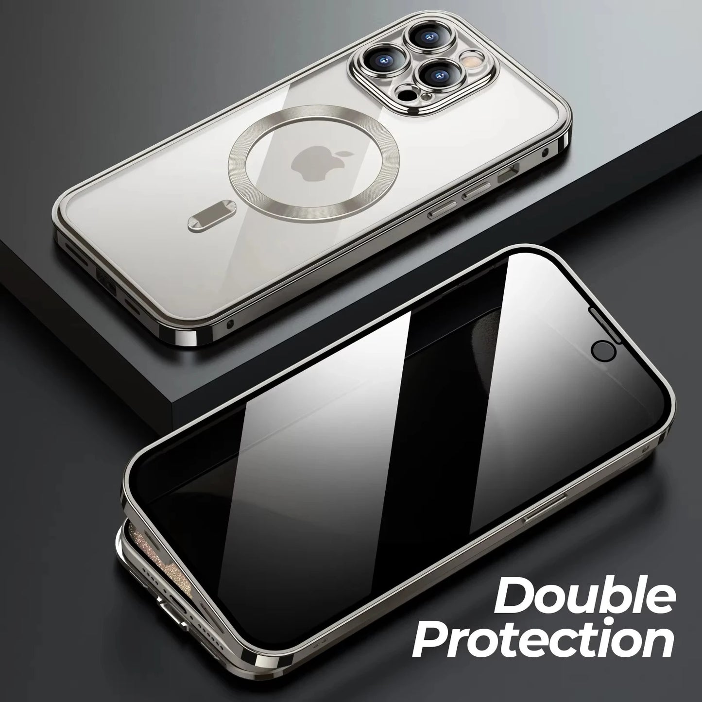 Magnetic Privacy Glass Phone Case Full protection HD Premium Quality