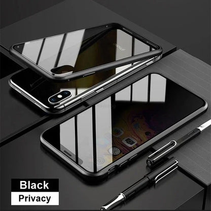 Anti-peep Magnetic Protective Shell Magnetic Privacy Glass Phone Case