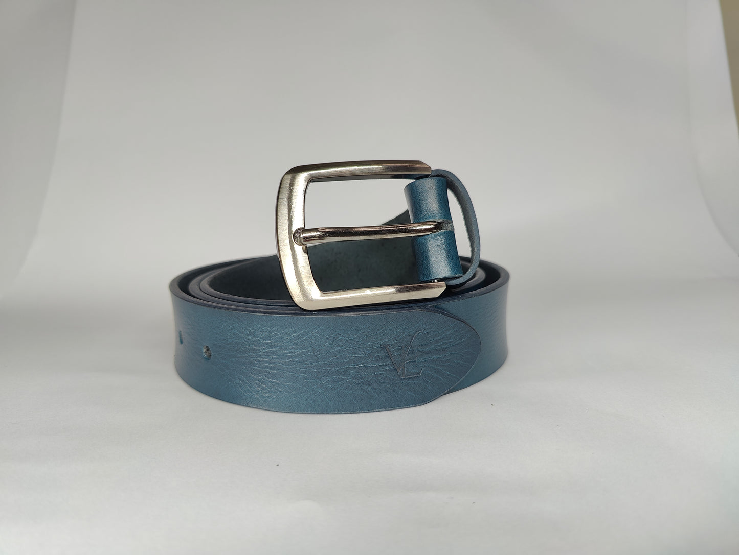 Petrol Blue Leather Belt – Premium Full-Grain Leather & Timeless Style