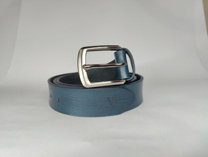 Petrol Blue Leather Belt – Premium Full-Grain Leather & Timeless Style